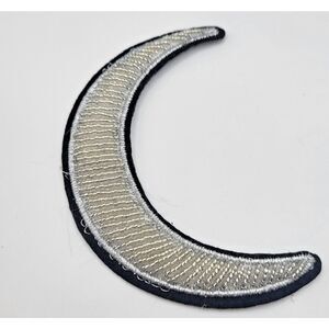 Beaded Moon Applique Sew On 4.5in long